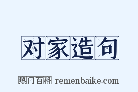 对家造句是什么意思的图片